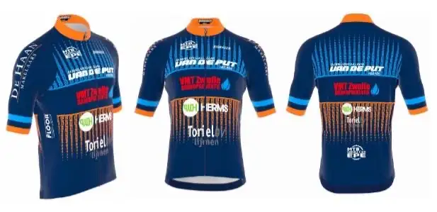 Het nieuwe clubshirt van voren, opzij en van achteren